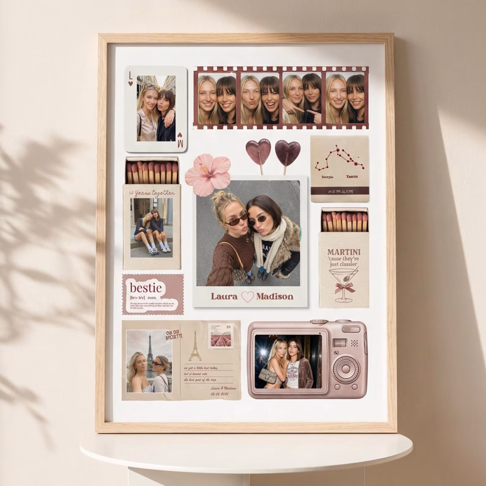 Friends Collage Pink